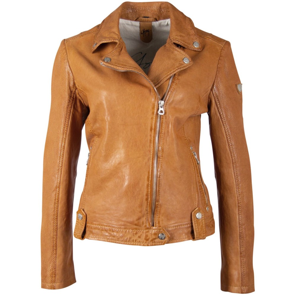 Geaca de Piele Dama Gipsy Camel GGFavour S21 LAMAXV - readytowear.ro