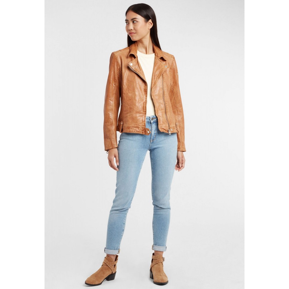 Geaca de Piele Dama Gipsy Camel GGFavour S21 LAMAXV geci de piele - readytowear.ro