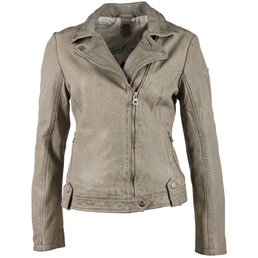 Geaca de Piele Dama Gipsy Gri GGFavour S21 LAMAXV Geaca de Piele Dama Gipsy Gri GGFavour S21 LAMAXV - readytowear.ro
