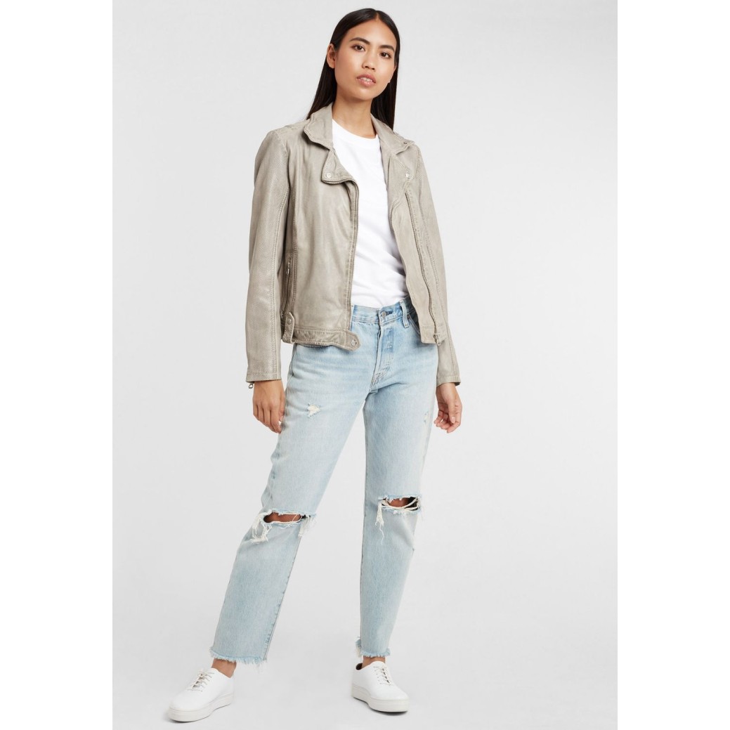 Geaca de Piele Dama Gipsy Gri GGFavour S21 LAMAXV – IMBRACAMINTE