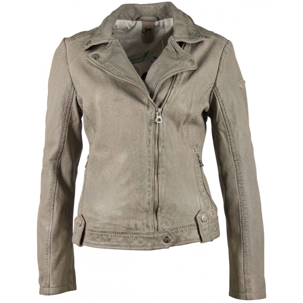 Geaca de Piele Dama Gipsy Gri GGFavour S21 LAMAXV Geaca de Piele Dama Gipsy Gri GGFavour S21 LAMAXV - readytowear