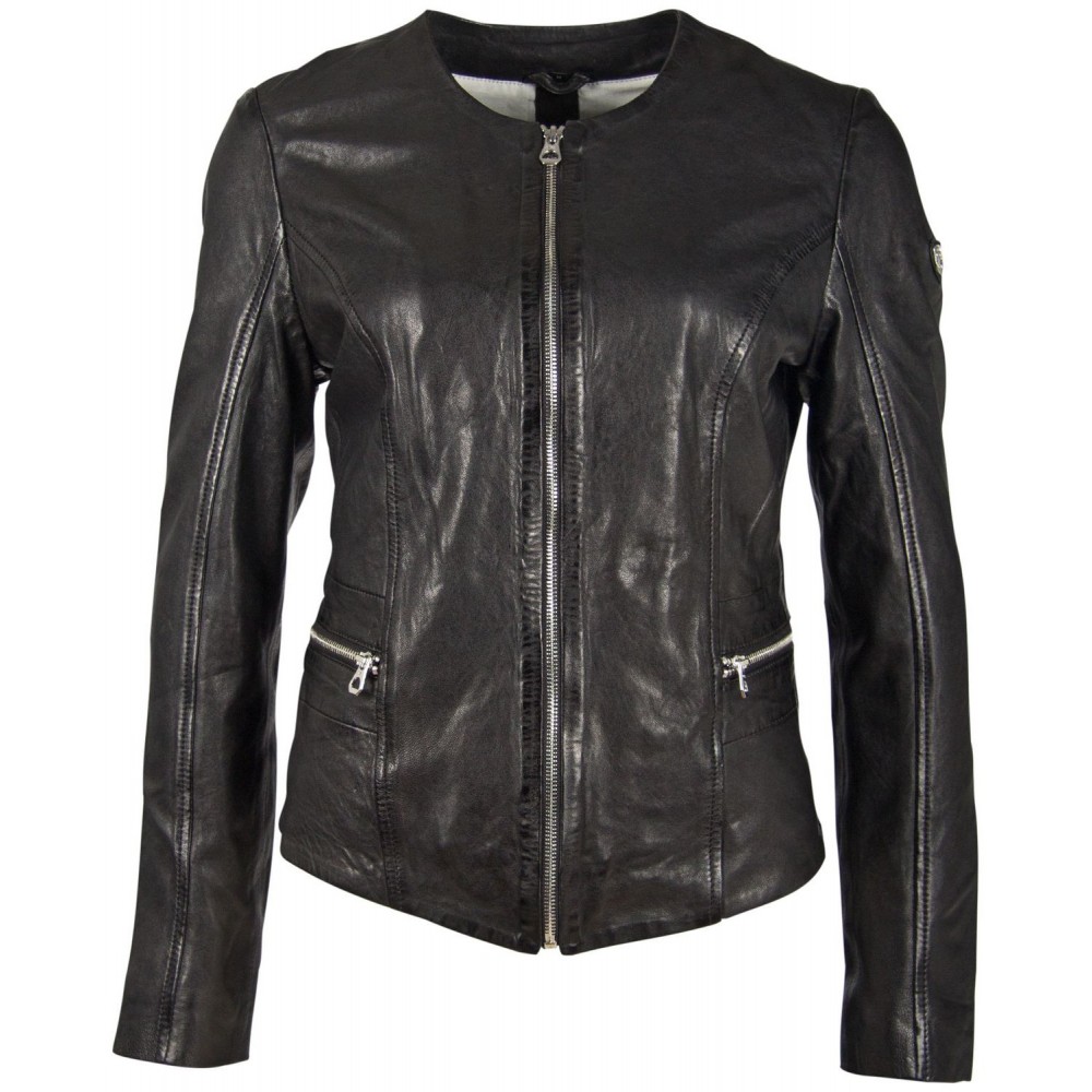 Geaca de Piele Naturala Dama Gipsy Neagra GGGiana NSLONTV Geaca de Piele Naturala Dama Gipsy Neagra GGGiana NSLONTV - readytowear