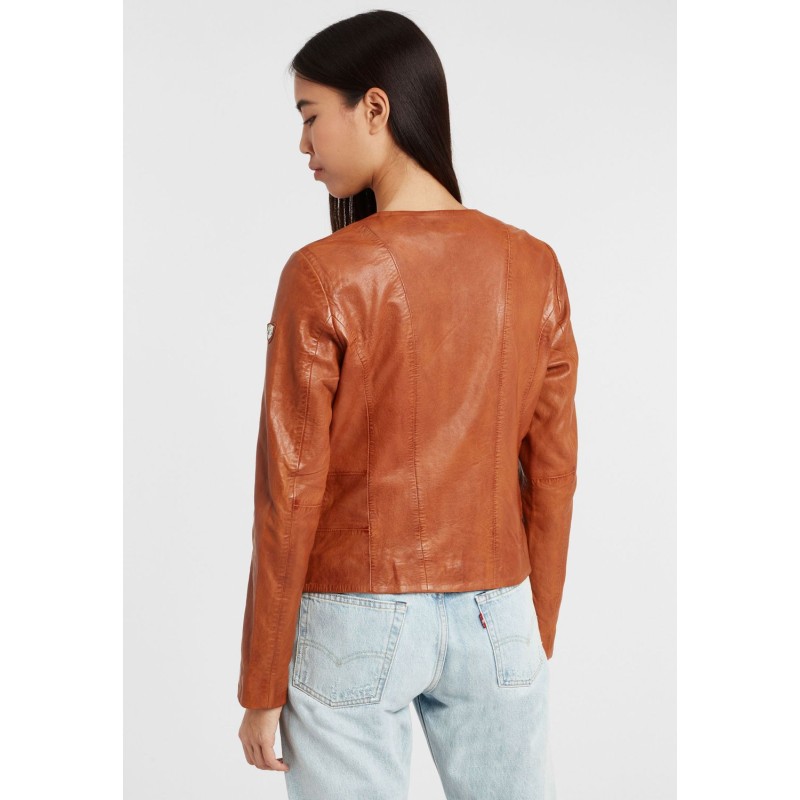 Geaca de Piele Dama Gipsy Coniac GGGiana NSLONTV – IMBRACAMINTE