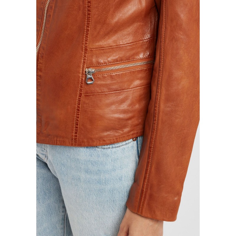 Geaca de Piele Dama Gipsy Coniac GGGiana NSLONTV – IMBRACAMINTE