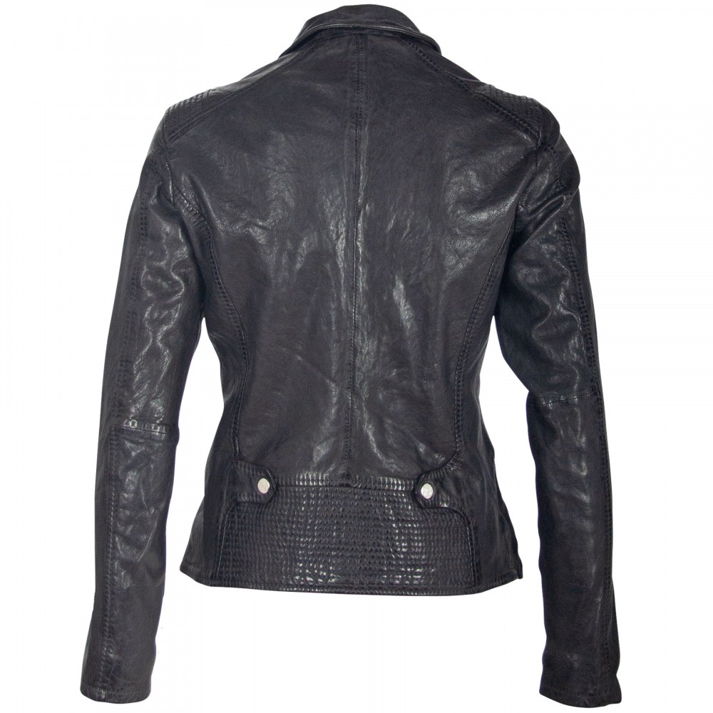 Geaca de Piele Naturala Dama Gipsy Negru/Albastru GGLyvia LAMAXV Geaca de Piele Naturala Dama Gipsy Negru/Albastru GGLyvia LAMAXV - readytowear.ro