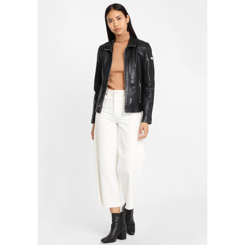 Geaca de Piele Naturala Dama Gipsy Negru/Albastru GGLyvia LAMAXV – IMBRACAMINTE