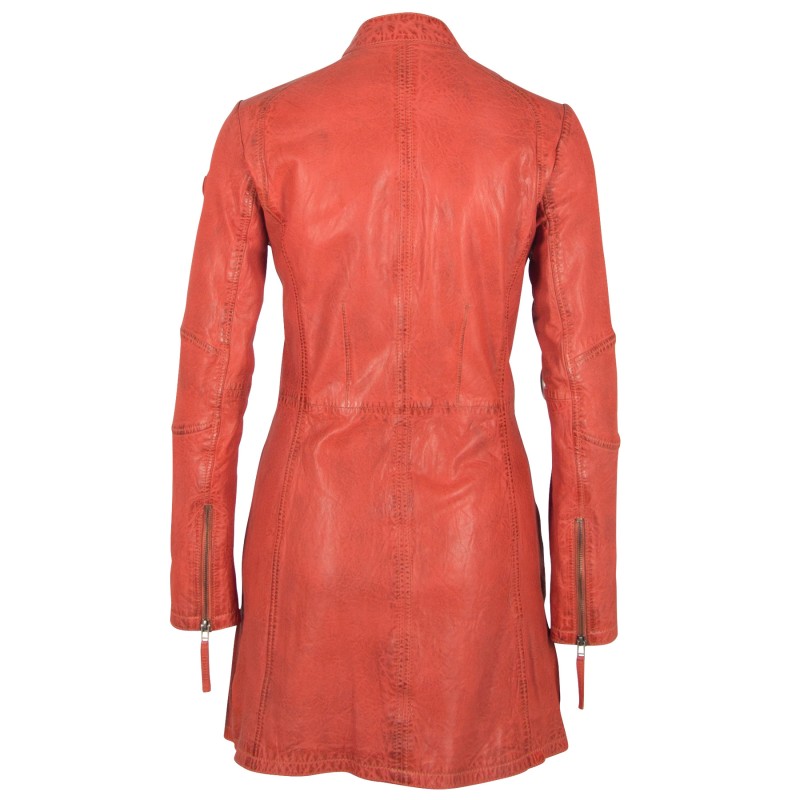 Geaca Lunga de Piele Naturala Dama Gipsy Portocalie GGMette LATEV – IMBRACAMINTE Geaca Lunga de Piele Naturala Dama Gipsy Portocalie GGMette LATEV – IMBRACAMINTE