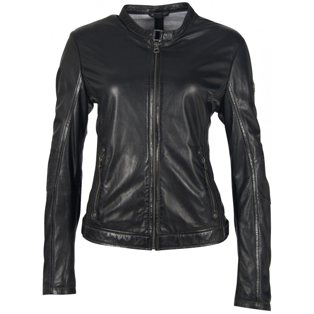 Geaca de Piele Naturala Dama Gipsy Neagra GGMieke 2 NSLV Geaca de Piele Naturala Dama Gipsy Neagra GGMieke 2 NSLV - readytowear