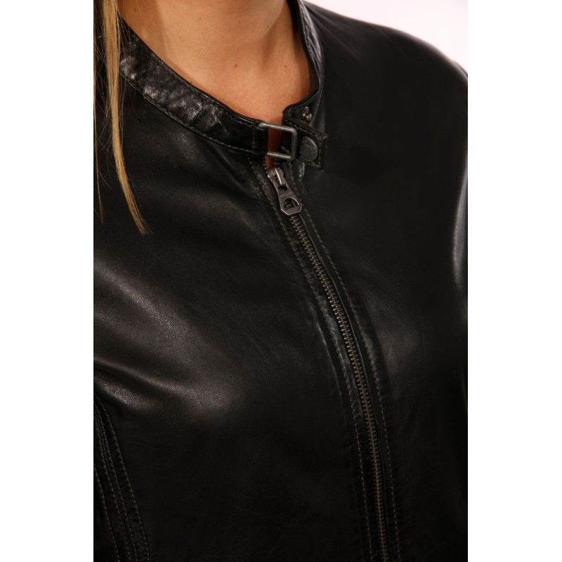 Geaca de Piele Naturala Dama Gipsy Neagra GGMieke 2 NSLV – IMBRACAMINTE Geaca de Piele Naturala Dama Gipsy Neagra GGMieke 2 NSLV – IMBRACAMINTE