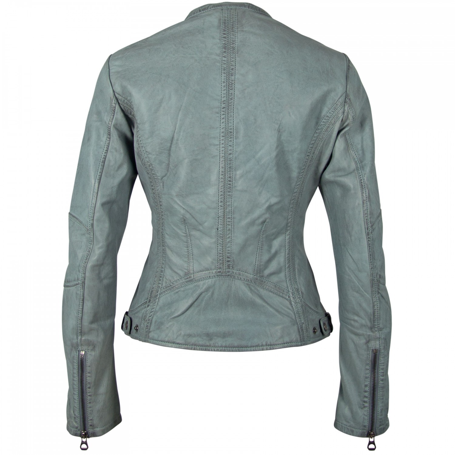 Geaca de Piele Naturala Dama Gipsy Albastru Pal GGMieke 2 NSLV – IMBRACAMINTE