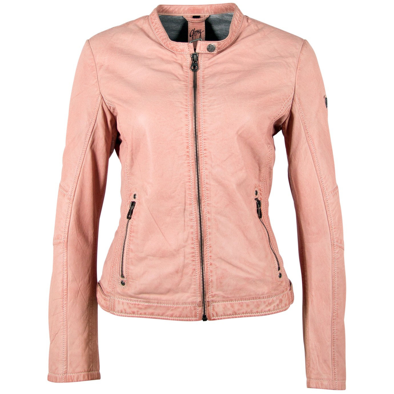 Geaca de Piele Naturala Dama Gipsy Roz Pal GGMieke 2 NSLV – IMBRACAMINTE