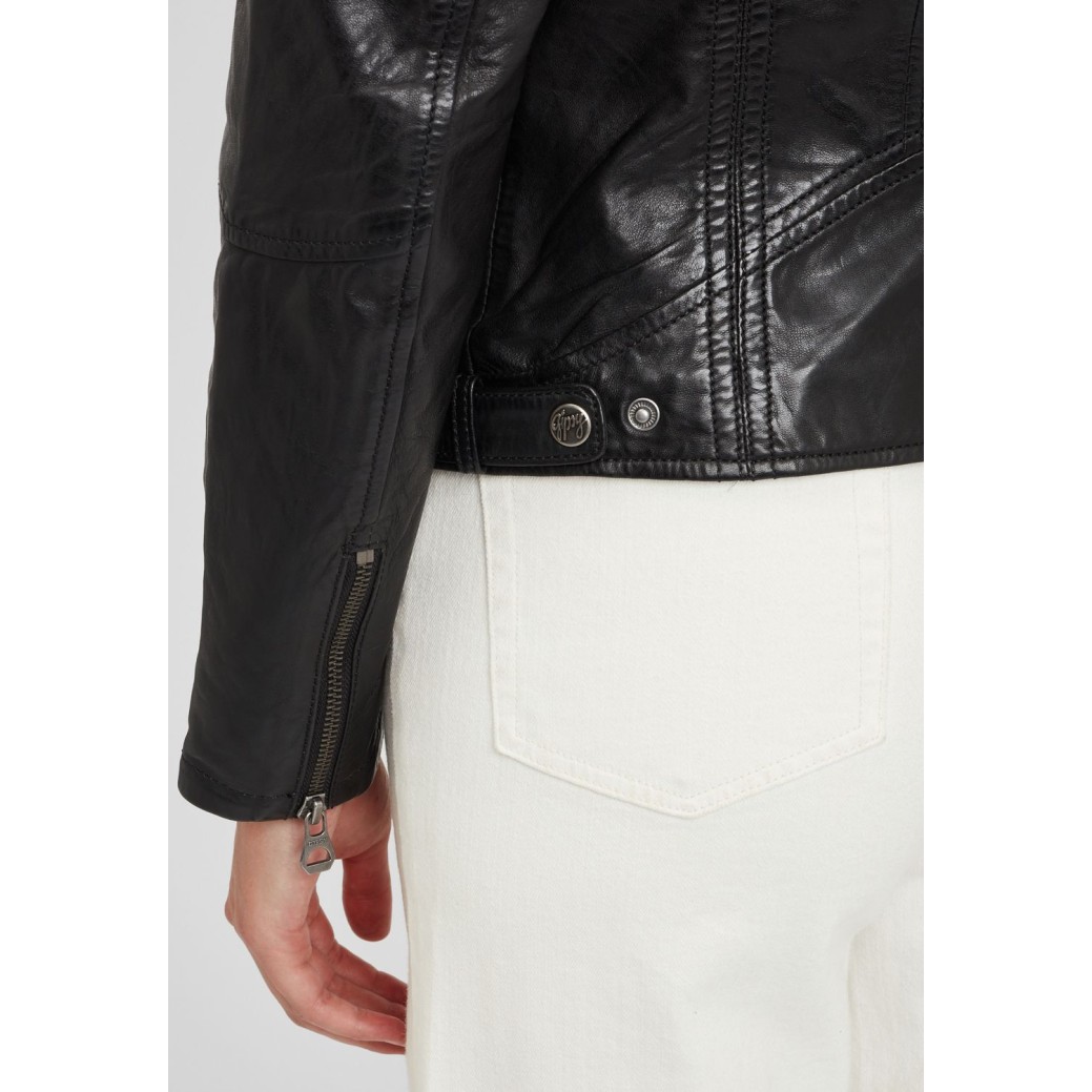 Geaca de Piele Dama Gipsy Neagra GGMieke NSLONTV – IMBRACAMINTE