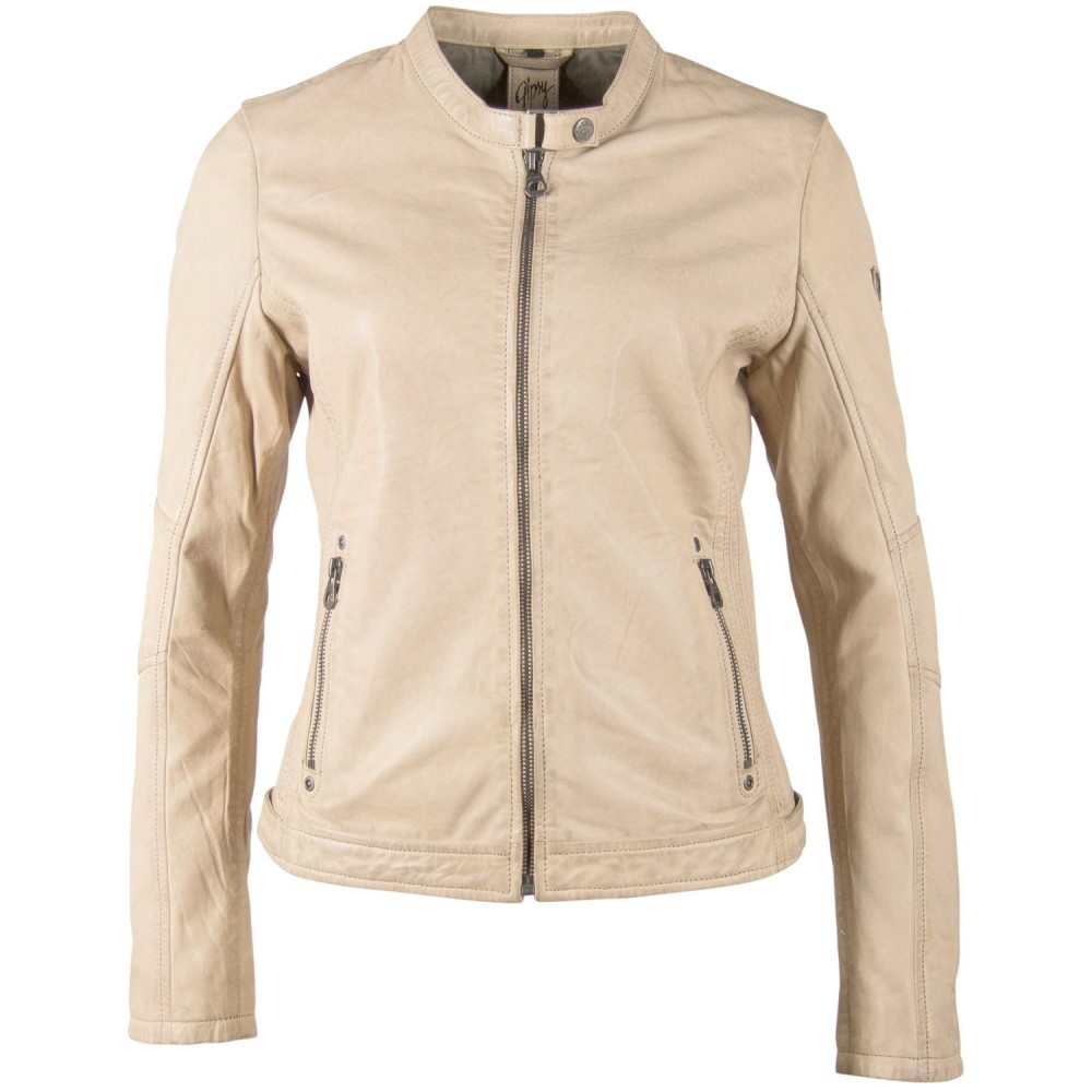 Geaca de Piele Dama Gipsy Bej Deschis GGMieke NSLONTV Geaca de Piele Dama Gipsy Bej Deschis GGMieke NSLONTV - readytowear.ro