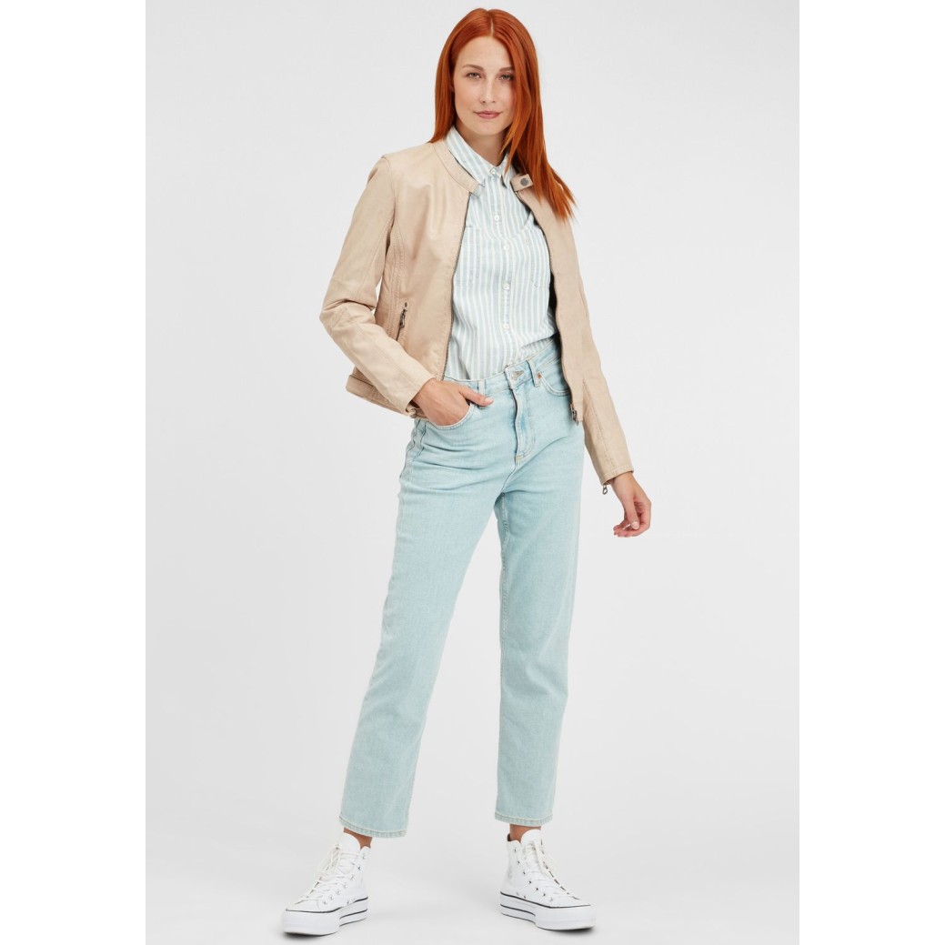 Geaca de Piele Dama Gipsy Bej Deschis GGMieke NSLONTV – IMBRACAMINTE