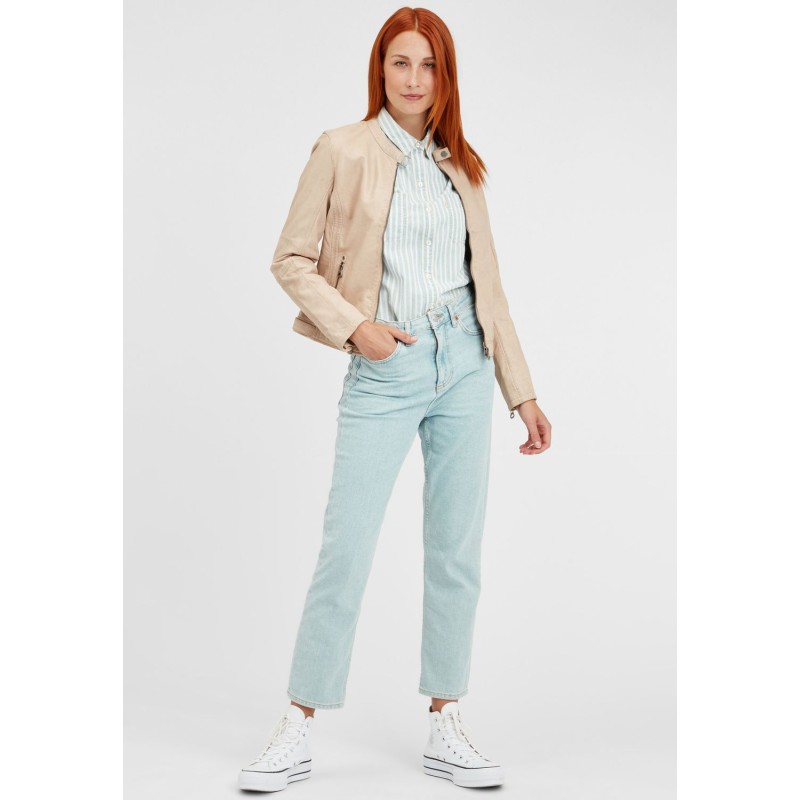 Geaca de Piele Dama Gipsy Bej Deschis GGMieke NSLONTV – IMBRACAMINTE