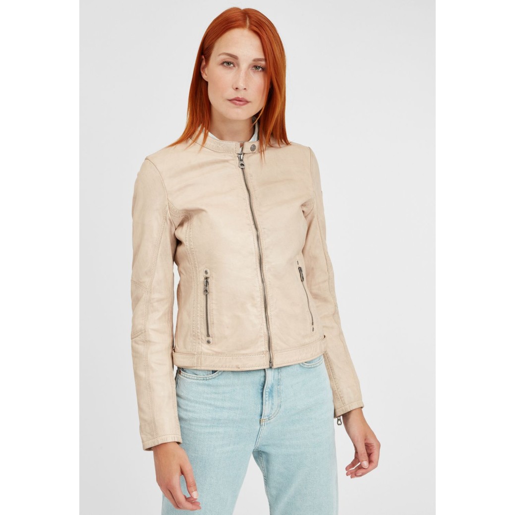 Geaca de Piele Dama Gipsy Bej Deschis GGMieke NSLONTV – IMBRACAMINTE