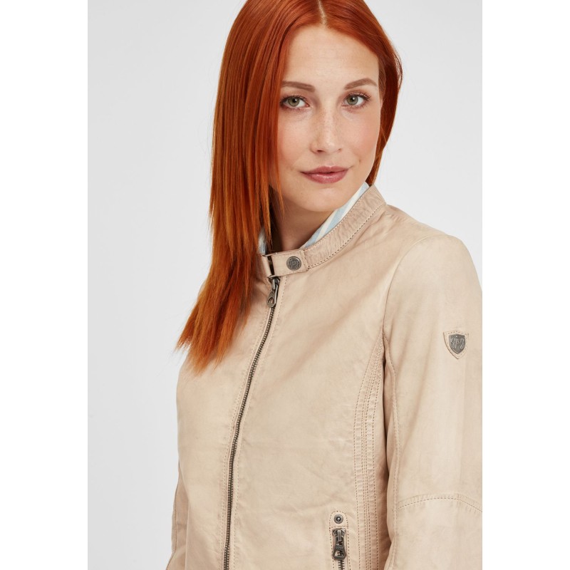 Geaca de Piele Dama Gipsy Bej Deschis GGMieke NSLONTV – IMBRACAMINTE