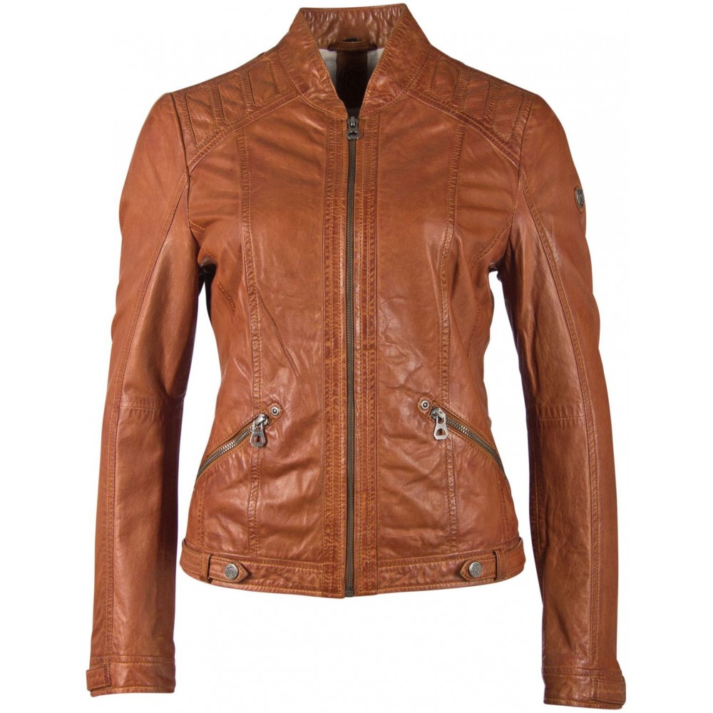 Geaca de Piele Naturala Dama Gipsy Coniac GGMija LAFLOV Geaca de Piele Naturala Dama Gipsy Coniac GGMija LAFLOV - readytowear.ro