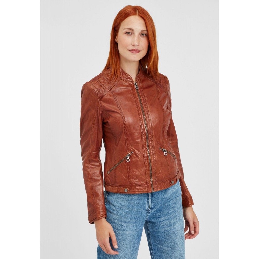 Geaca de Piele Naturala Dama Gipsy Coniac GGMija LAFLOV Geaca de Piele Naturala Dama Gipsy Coniac GGMija LAFLOV - readytowear.ro