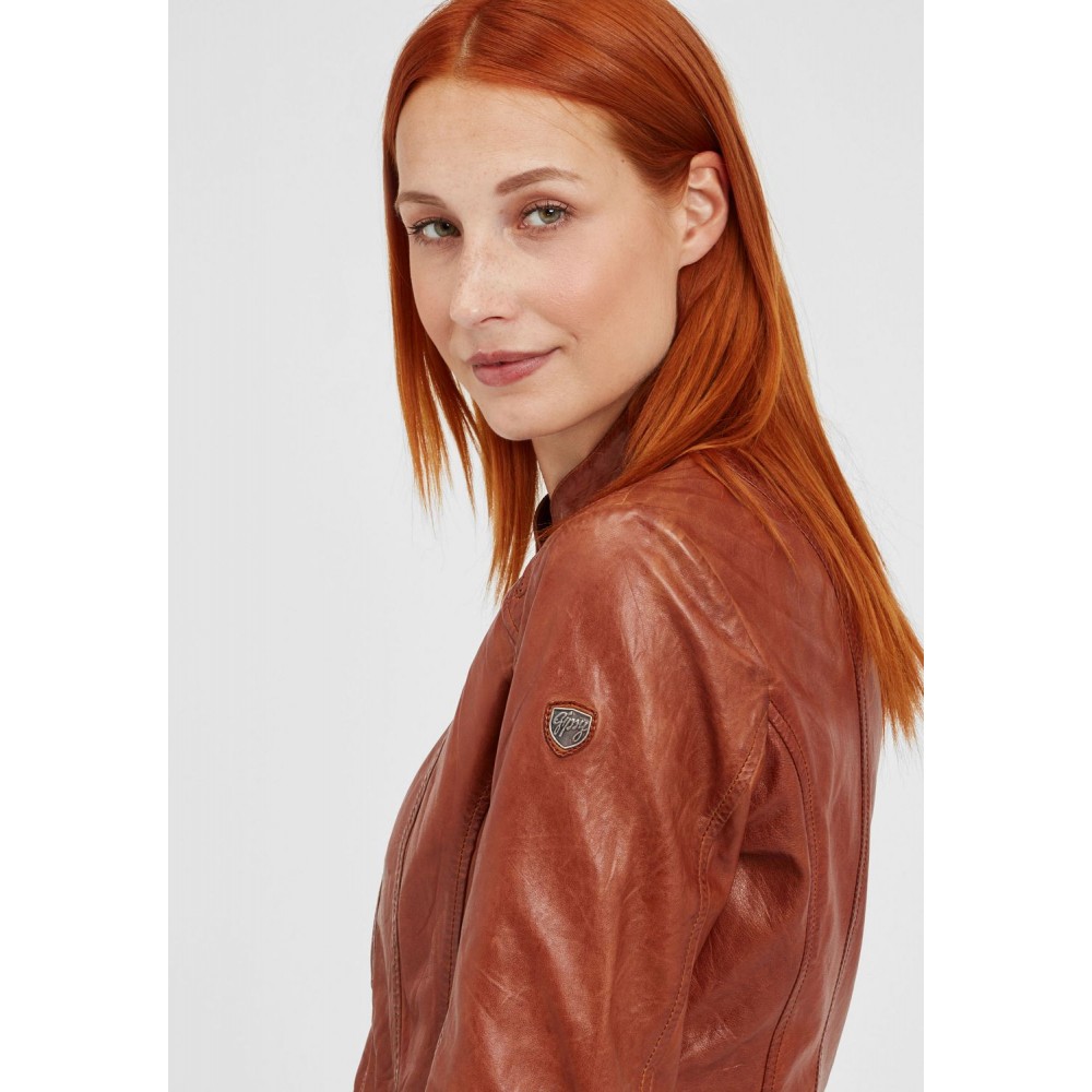 Geaca de Piele Naturala Dama Gipsy Coniac GGMija LAFLOV Geaca de Piele Naturala Dama Gipsy Coniac GGMija LAFLOV - readytowear.ro