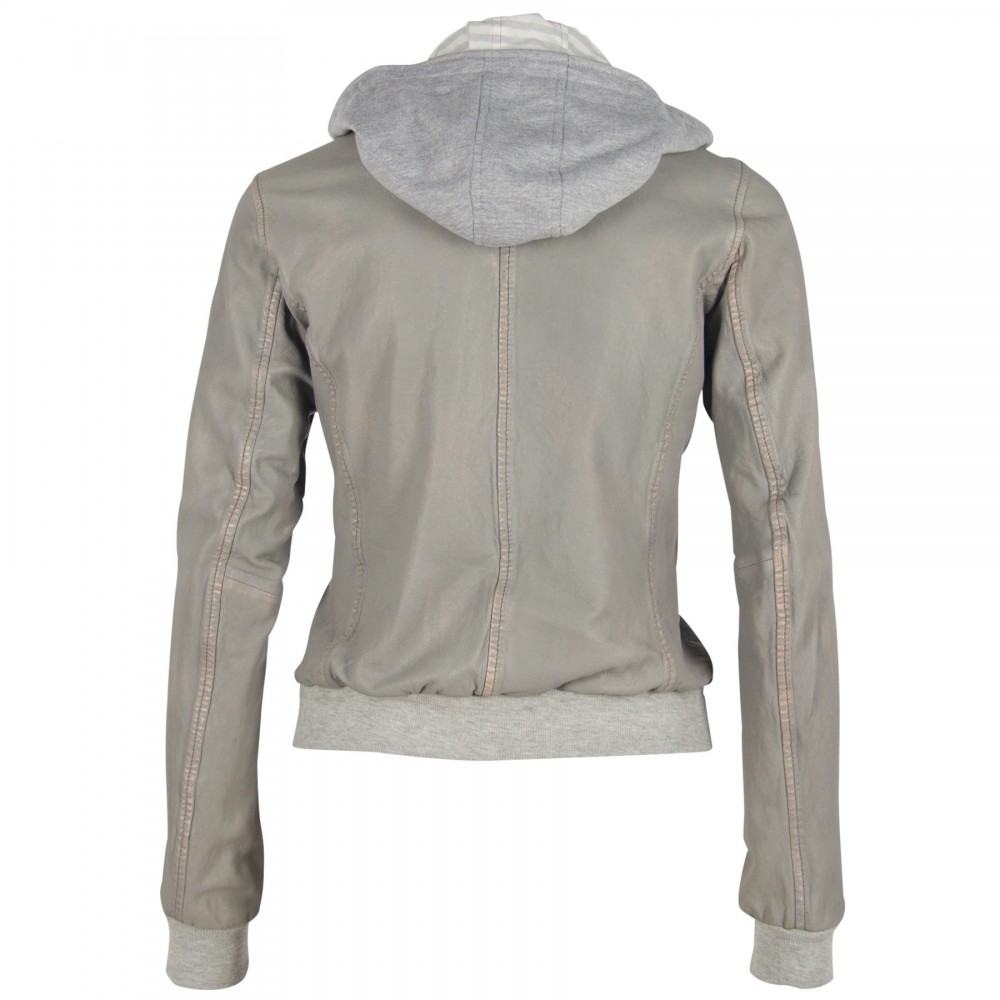 Geaca de Piele Naturala Dama Gipsy Gri GGMoxi LULV Geaca de Piele Naturala Dama Gipsy Gri GGMoxi LULV - readytowear.ro