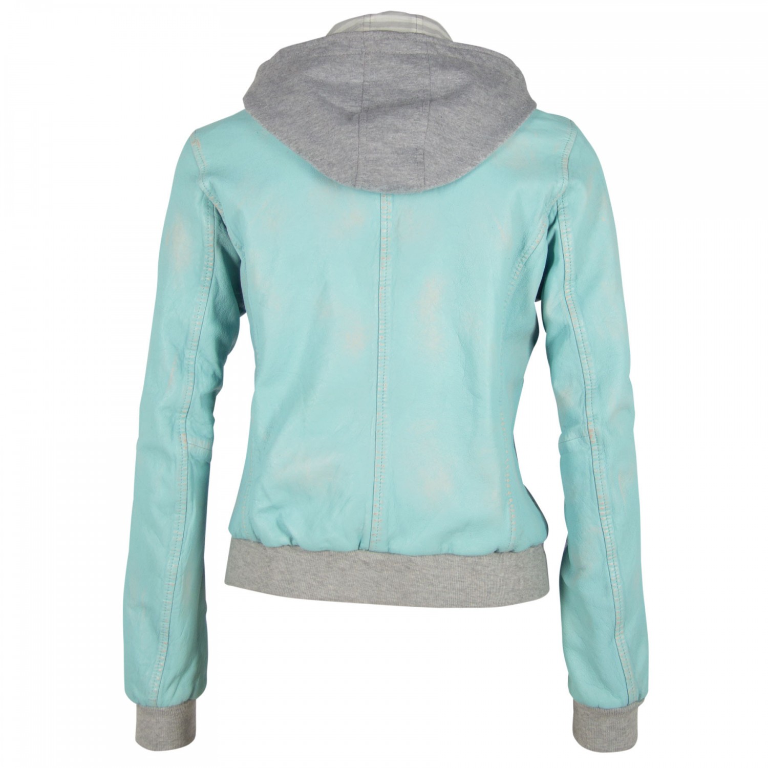 Geaca de Piele Naturala Dama Gipsy Bleu GGMoxi LULV – IMBRACAMINTE