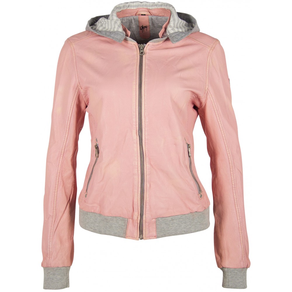 Geaca de Piele Naturala Dama Gipsy Roz GGMoxi LULV Geaca de Piele Naturala Dama Gipsy Roz GGMoxi LULV - readytowear