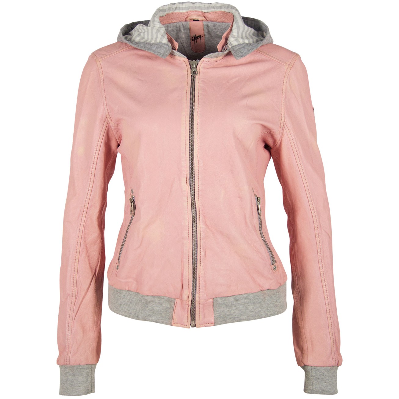 Geaca de Piele Naturala Dama Gipsy Roz GGMoxi LULV – IMBRACAMINTE