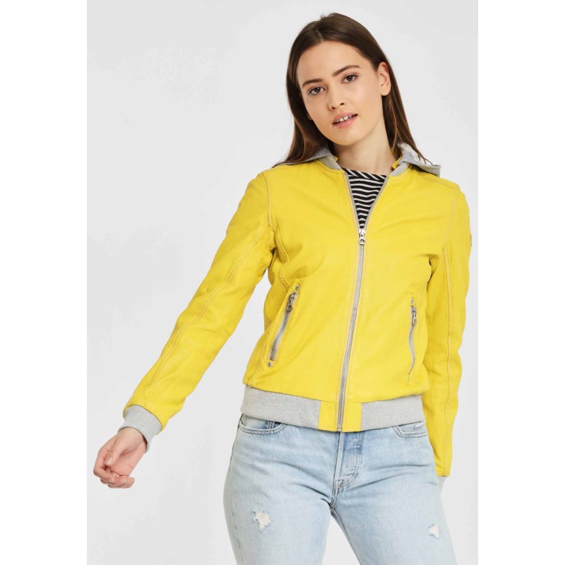 Geaca de Piele Naturala Dama Gipsy Galbena GGMoxi LULV – IMBRACAMINTE Geaca de Piele Naturala Dama Gipsy Galbena GGMoxi LULV – IMBRACAMINTE