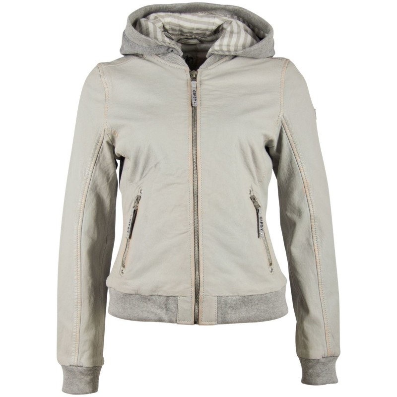 Geaca de Piele Dama Gipsy Gri Deschis GGMoxi S21 LULV – IMBRACAMINTE Geaca de Piele Dama Gipsy Gri Deschis GGMoxi S21 LULV – IMBRACAMINTE