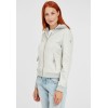 Geaca de Piele Dama Gipsy Gri Deschis GGMoxi S21 LULV geci de piele - readytowear.ro