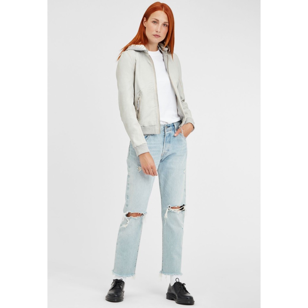 Geaca de Piele Dama Gipsy Gri Deschis GGMoxi S21 LULV – IMBRACAMINTE Geaca de Piele Dama Gipsy Gri Deschis GGMoxi S21 LULV – IMBRACAMINTE