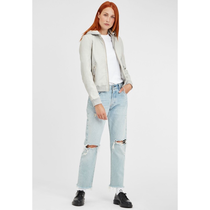 Geaca de Piele Dama Gipsy Gri Deschis GGMoxi S21 LULV – IMBRACAMINTE Geaca de Piele Dama Gipsy Gri Deschis GGMoxi S21 LULV – IMBRACAMINTE