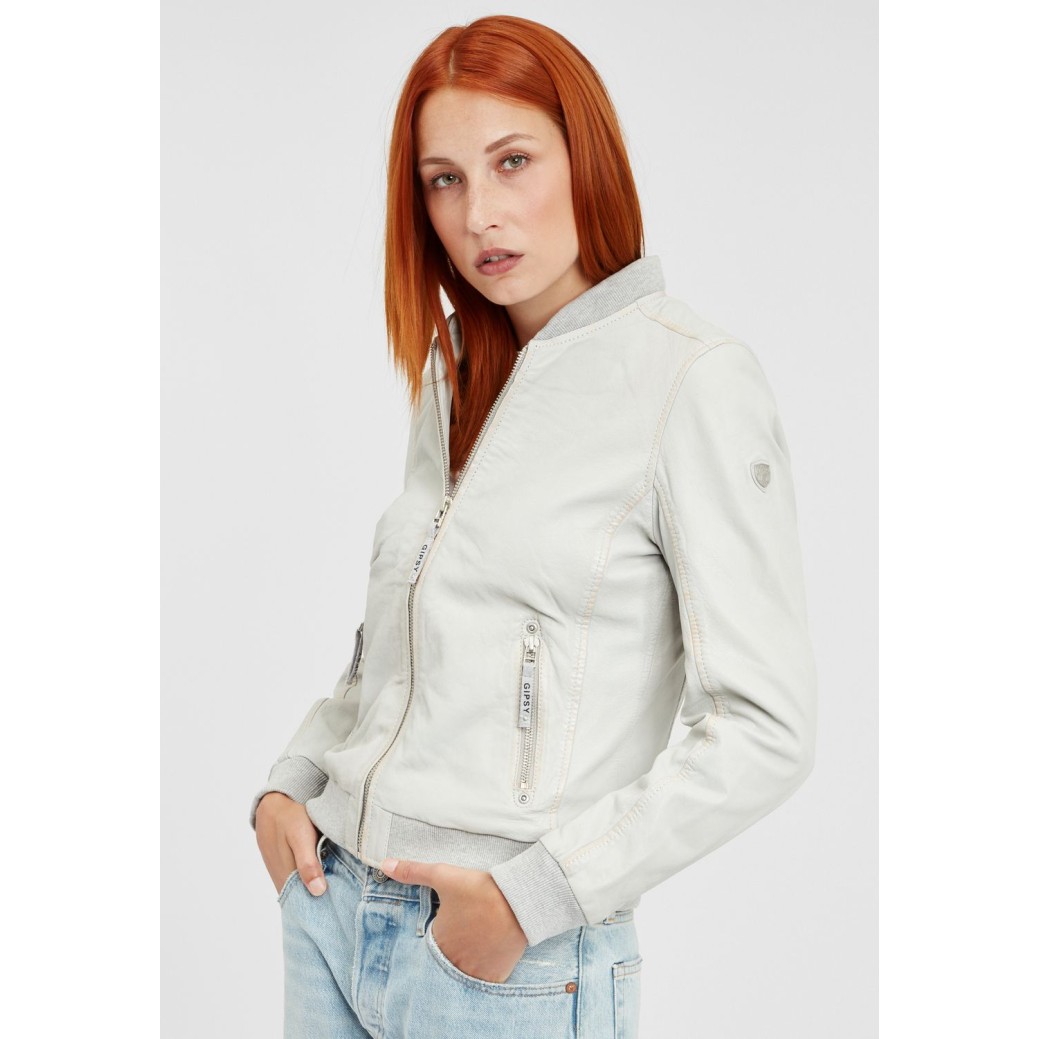 Geaca de Piele Dama Gipsy Gri Deschis GGMoxi S21 LULV – IMBRACAMINTE Geaca de Piele Dama Gipsy Gri Deschis GGMoxi S21 LULV – IMBRACAMINTE