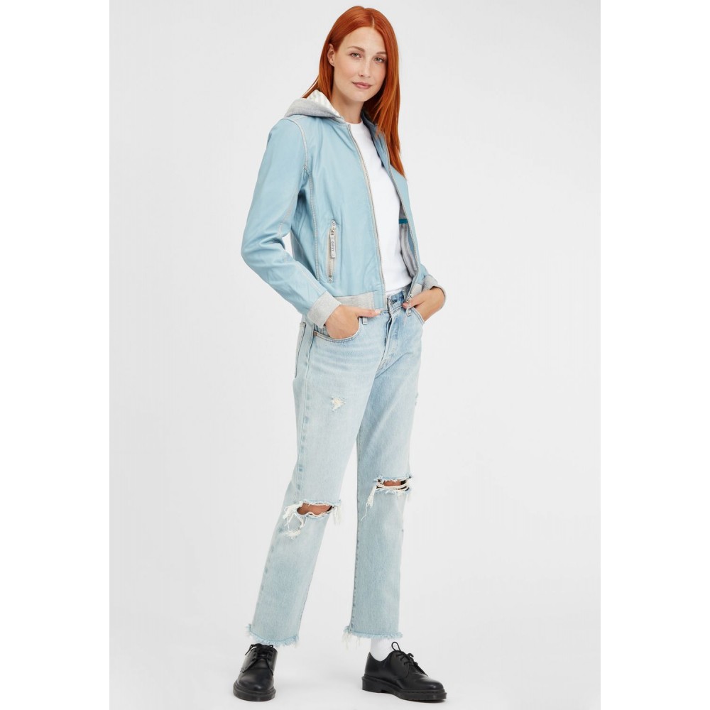 Geaca de Piele Naturala Dama Gipsy Albastru Deschis GGMoxi S21 LULV Geaca de Piele Naturala Dama Gipsy Albastru Deschis GGMoxi S21 LULV - readytowear.ro