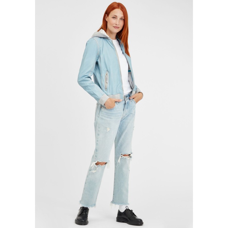 Geaca de Piele Naturala Dama Gipsy Albastru Deschis GGMoxi S21 LULV – IMBRACAMINTE Geaca de Piele Naturala Dama Gipsy Albastru Deschis GGMoxi S21 LULV – IMBRACAMINTE