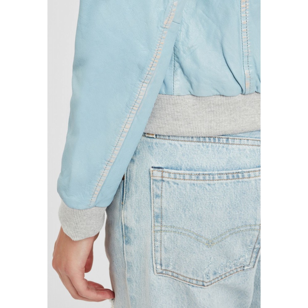 Geaca de Piele Naturala Dama Gipsy Albastru Deschis GGMoxi S21 LULV Geaca de Piele Naturala Dama Gipsy Albastru Deschis GGMoxi S21 LULV - readytowear.ro