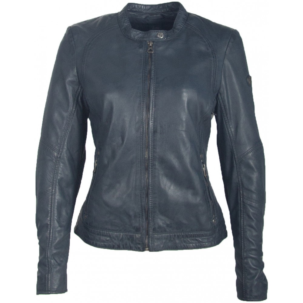 Damska kurtka skórzana Gipsy granatowa GGNidel LAMAS - readytowear