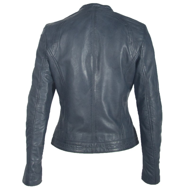 Geaca de Piele Naturala Dama Gipsy Bleumarin GGNidel LAMAS – IMBRACAMINTE