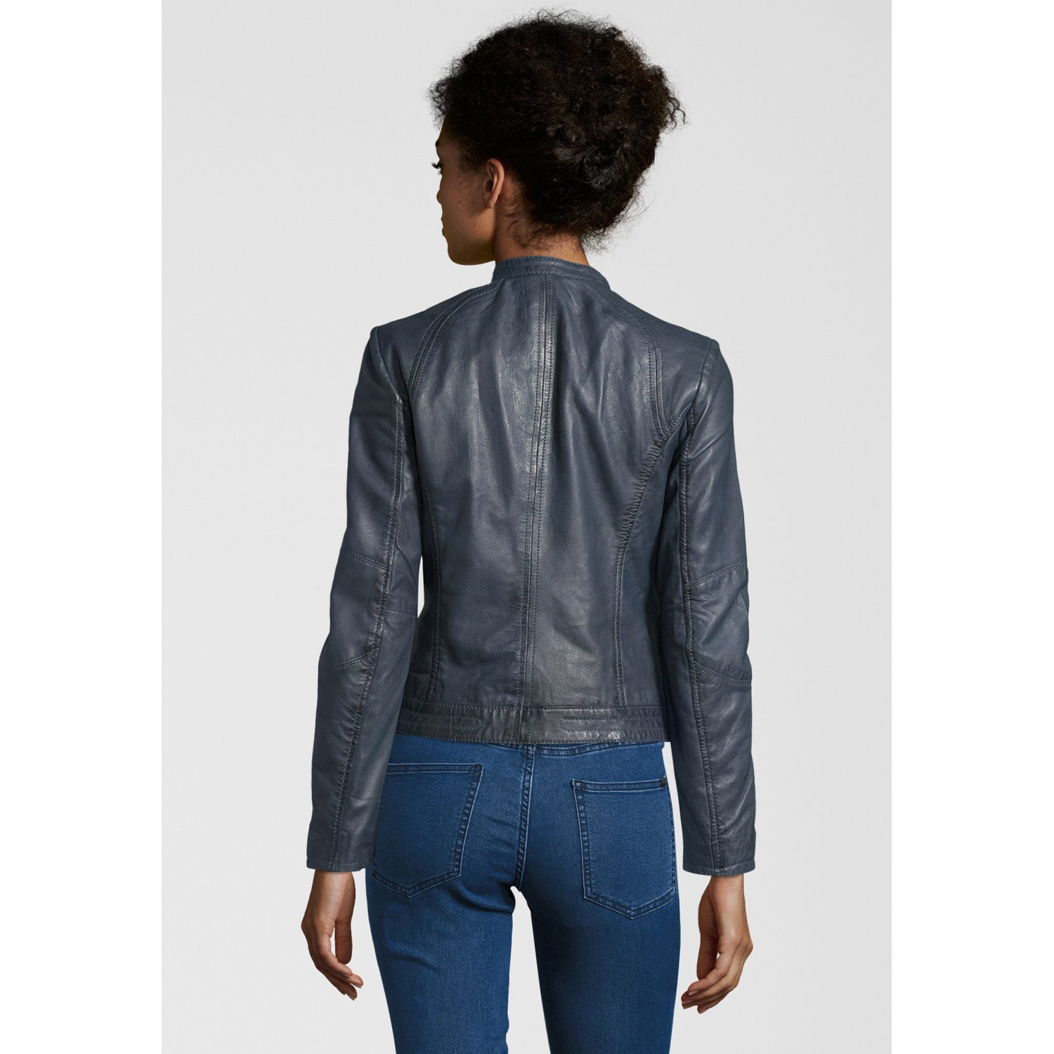 Geaca de Piele Naturala Dama Gipsy Bleumarin GGNidel LAMAS – IMBRACAMINTE