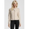 Geaca de Piele Dama Gipsy Alb Murdar GGNidel LAMAS geci de piele - readytowear.ro