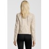 Geaca de Piele Dama Gipsy Alb Murdar GGNidel LAMAS geci de piele - readytowear.ro