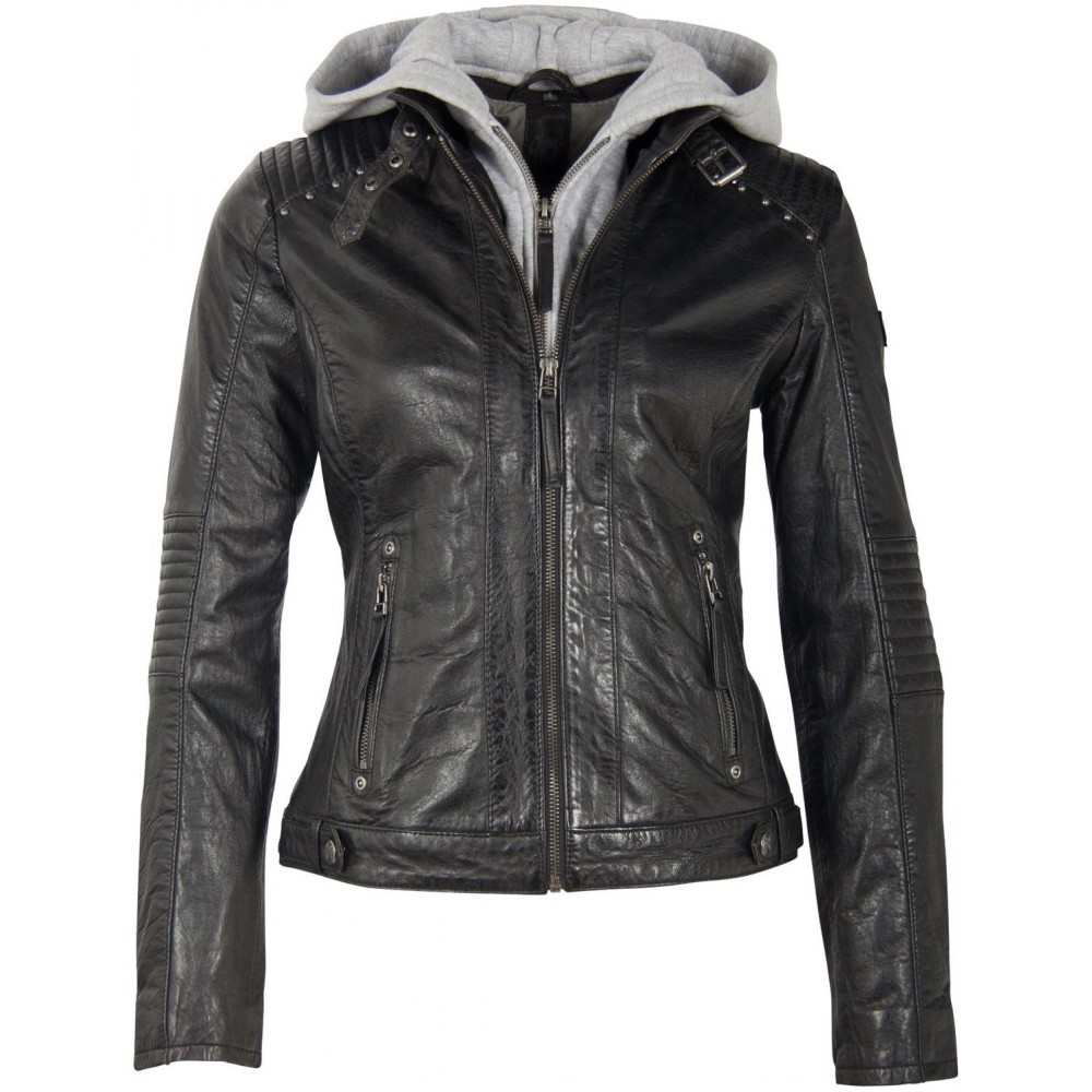 Geaca de Piele Naturala Dama Gipsy Neagra GGNilsa NZLV - readytowear