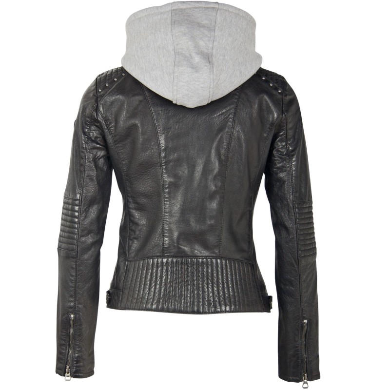 Geaca de Piele Naturala Dama Gipsy Neagra GGNilsa NZLV – IMBRACAMINTE