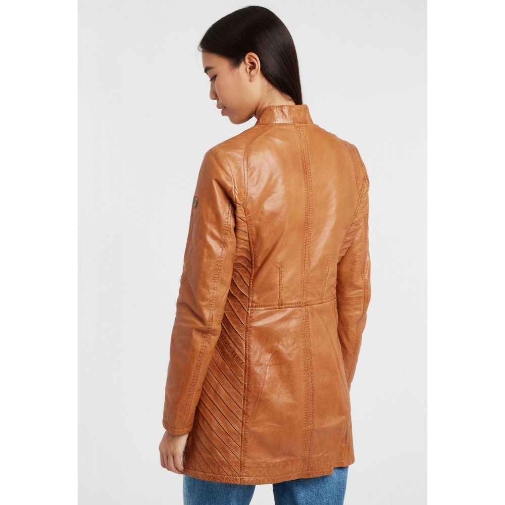 Geaca Lunga de Piele Naturala Dama Gipsy Camel GGNima NSLONTV Geaca Lunga de Piele Naturala Dama Gipsy Camel GGNima NSLONTV - readytowear.ro