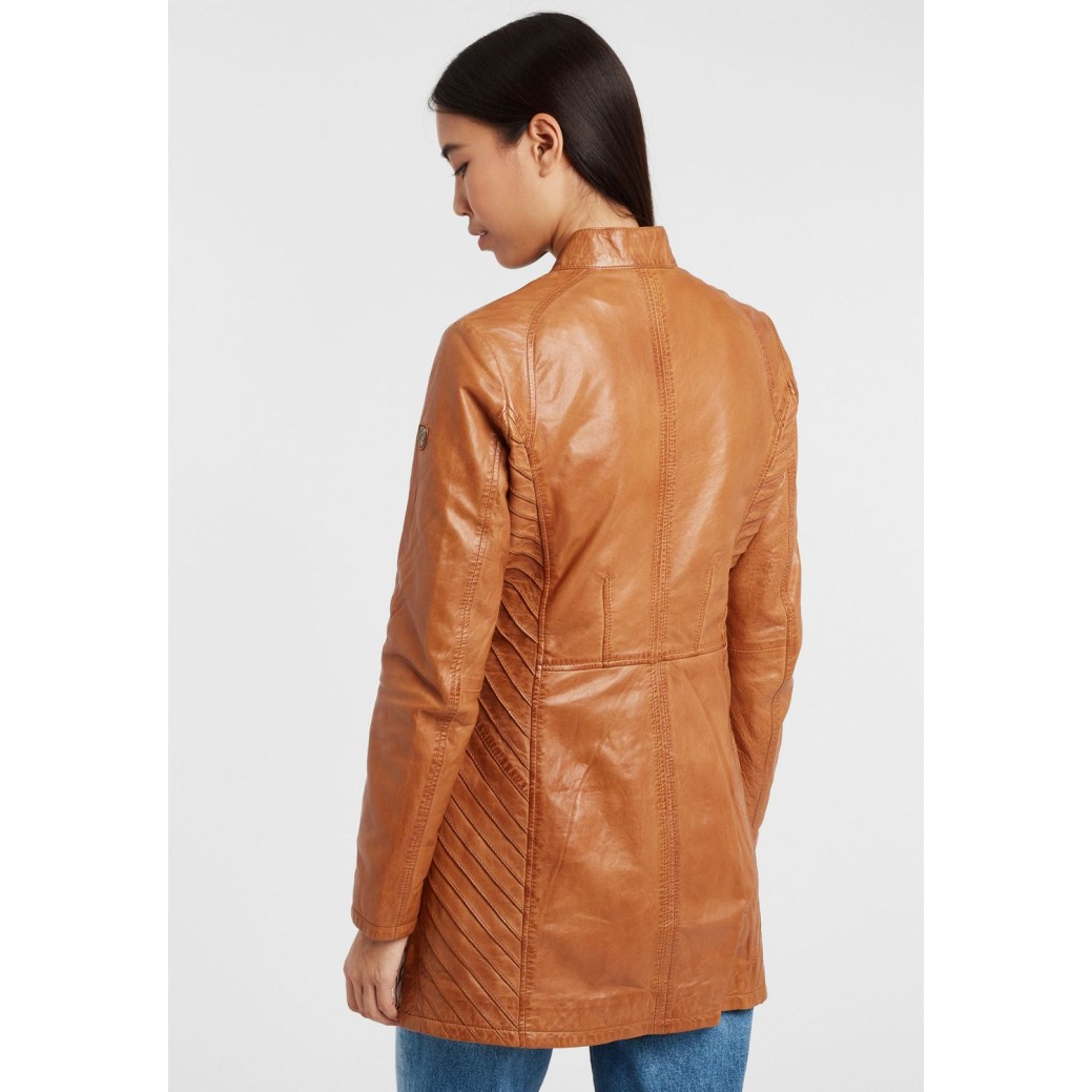 Geaca Lunga de Piele Naturala Dama Gipsy Camel GGNima NSLONTV – IMBRACAMINTE