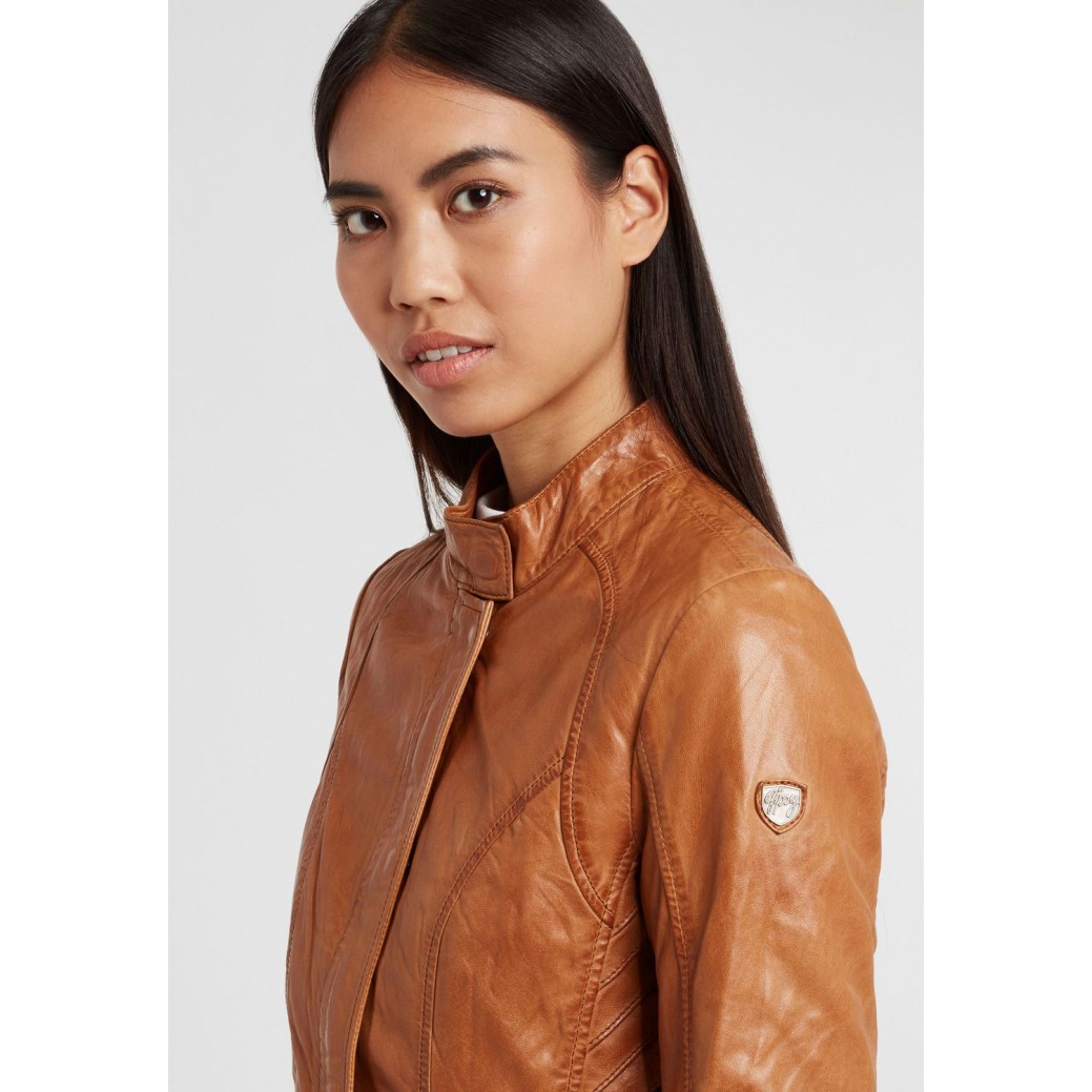 Geaca Lunga de Piele Naturala Dama Gipsy Camel GGNima NSLONTV – IMBRACAMINTE