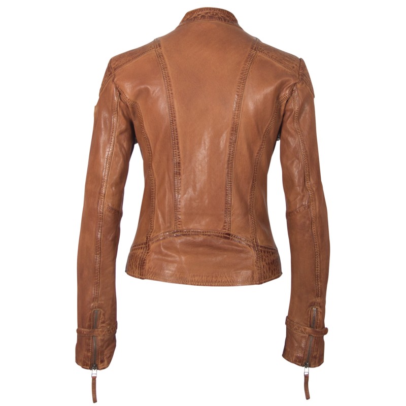 Geaca de Piele Naturala Dama Gipsy Coniac GGPacey LVTW – IMBRACAMINTE