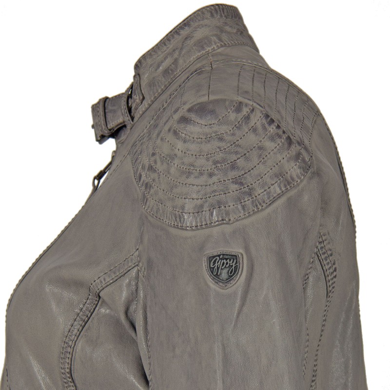 Geaca de Piele Naturala Dama Gipsy Gri GGPacey LVTW – IMBRACAMINTE