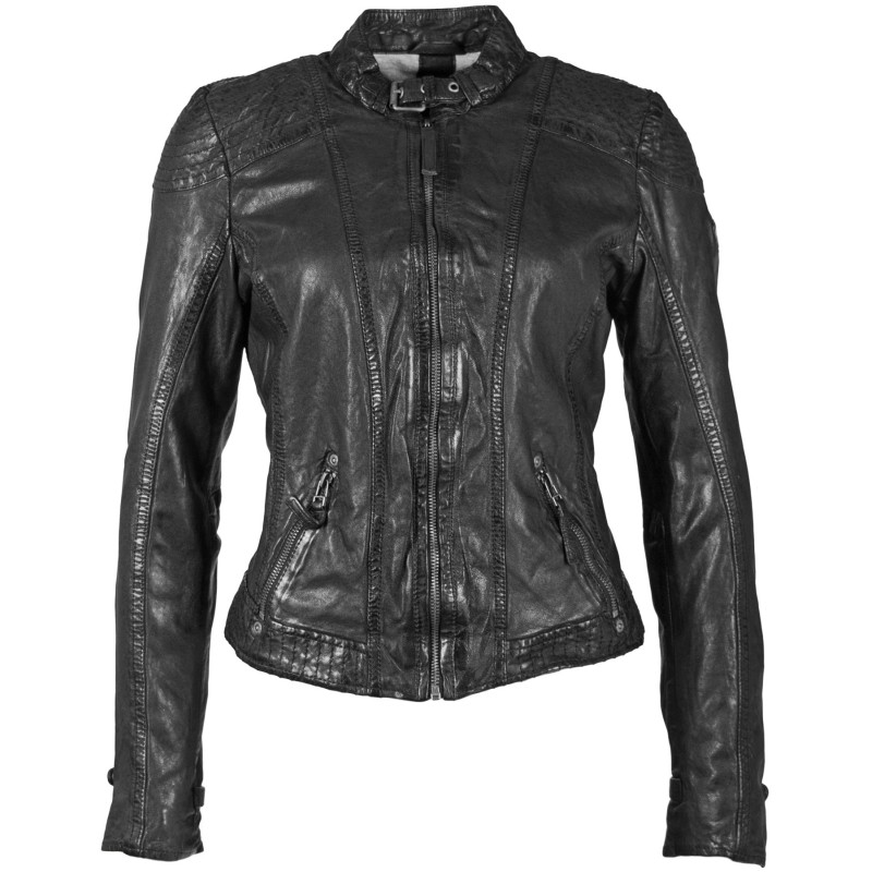 Geaca de Piele Naturala Dama Gipsy Neagra GGPacey LVTW – IMBRACAMINTE